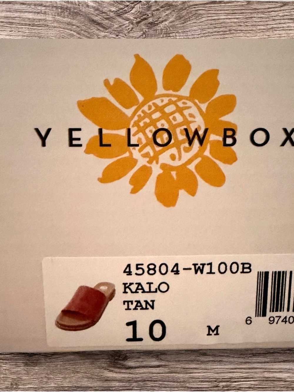 NIB Yellow Box Tan Kalo Slide Sandal Size 10M - Ready for Summer! - Picture 8 of 8